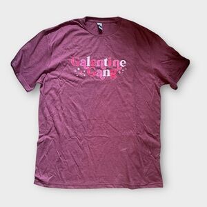 Gildan Large heather maroon Galentines Gang super soft tshirt brand new